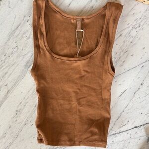 NWT Skims Cotton Rib Tank-Mocha